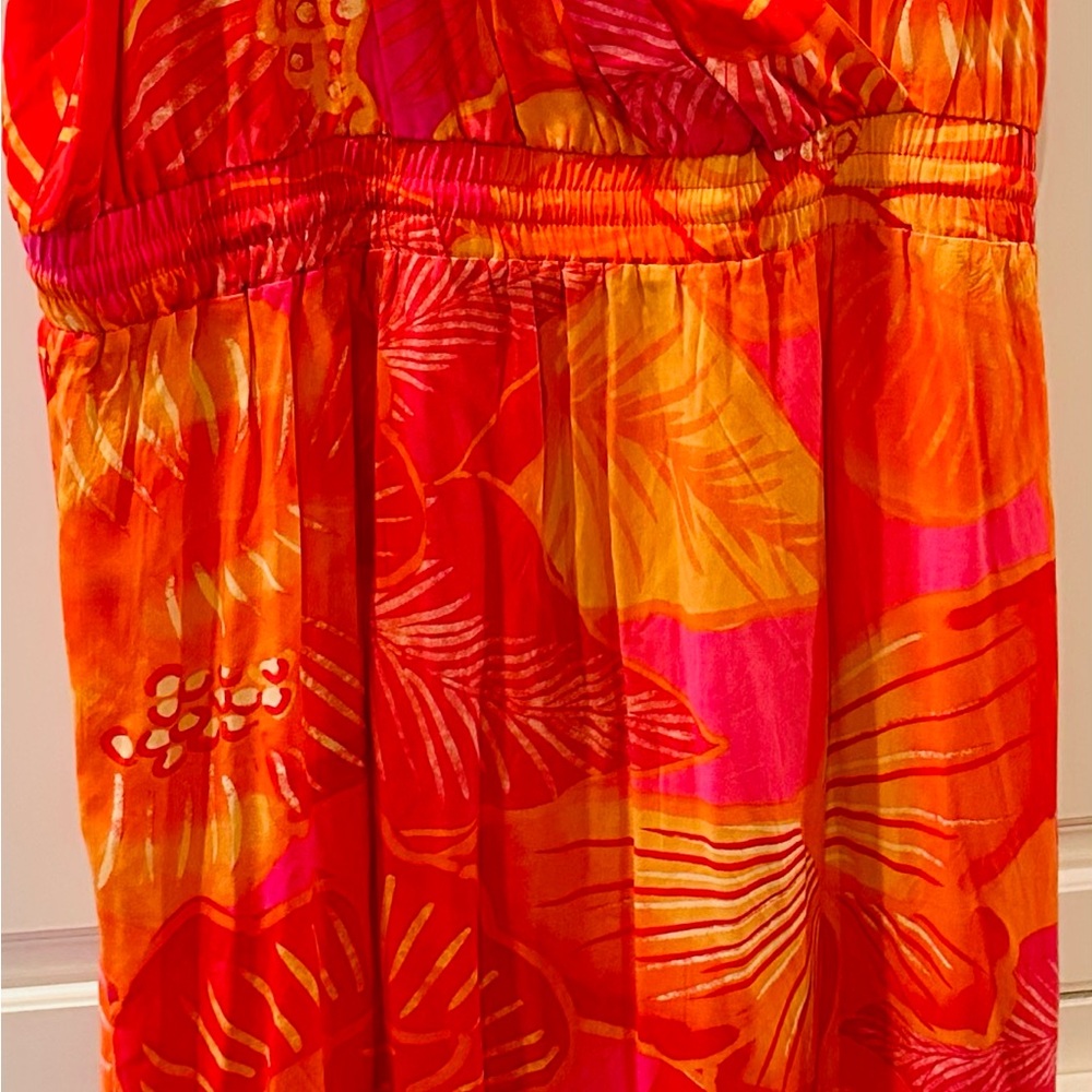 NWT women size XL Rachel Zoe Fiery Red and Orange Dress